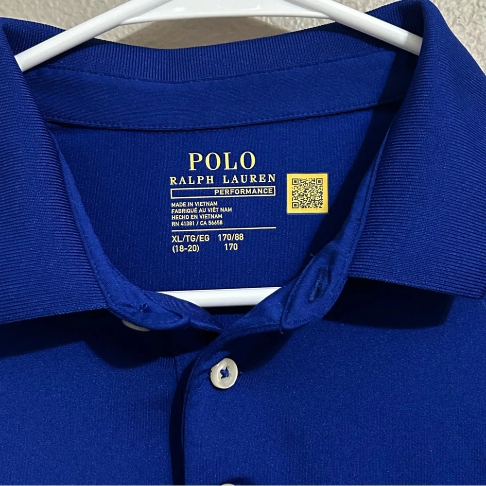 Polo Ralph Lauren Performance Jersey Polo Shirt Boys Size XL 18/20 - Picture 6 of 6